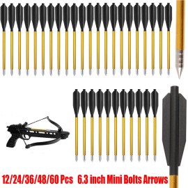 Unbranded 6.3 inch Mini Aluminum Crossbow Bolts Arrows for 50&80lb Pistol mini Crossbow US - 12 pack