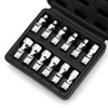TecoTek 12-Piece 1/4-Inch Drive Metric Universal Joint Socket Set, Swivel
