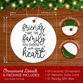 KATZETY Best Friend Christmas Ornament - Best Friend Ornament, Friend Christmas Ornament, Friendship Gifts for Women Friend, BFF, Soul Sister, Work Bestie - 2024 Christmas Decoration Ceramic Ornament