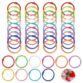 50 PCS Binder Rings, 30 mm /1.18 inch Colorful Metal Loose Leaf Binders, Multicolor Notebook Paper Flashcard Rings for Organising Index Card Photo Album Keychains School Office Home