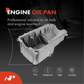 A-Premium Engine Oil Pan Sump with Drain Plug Compatible with Honda Civic 2001 2002 2003 2004 2005 L4 1.7L