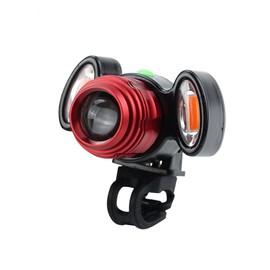 Bicycle Light Waterproof USB Charging, Super Bright Bicycle Headlight, Bicycle Head Lamp, LED Light Adjustable Brightness 4 Modes, Rotatable , Red