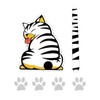 EQLEF® Cartoon Funny Cat Moving Tail Stickers Reflective Car Window