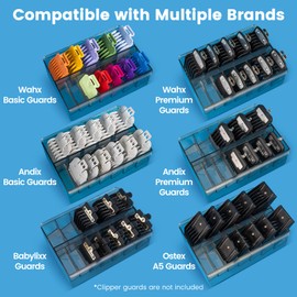 Perfitech Clipper Guard Holder Organizer with 12 Slots, Sturdy PC Material