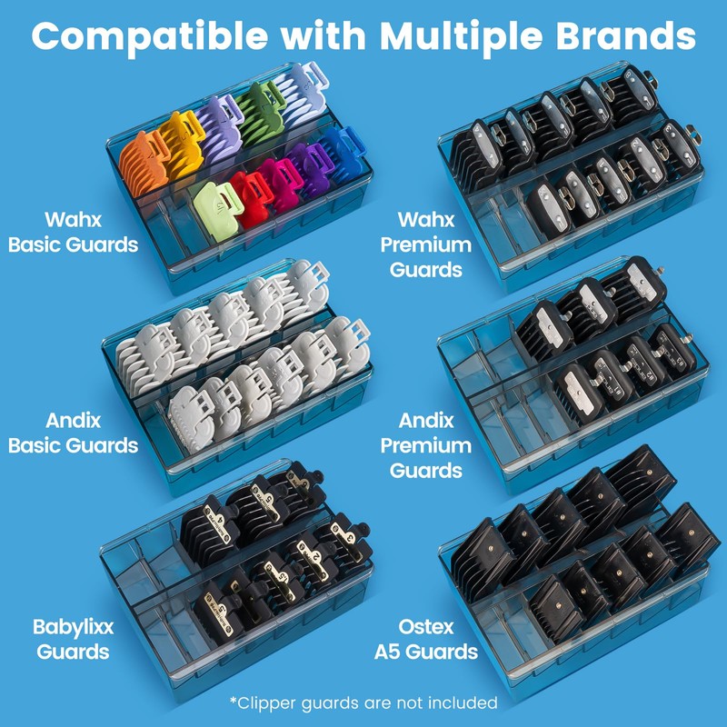 Perfitech Clipper Guard Holder Organizer with 12 Slots, Sturdy PC