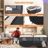 2-in-1 Dog Playpen 46.5''Pop Up Cat Pet Playpen, Assembly-Free Indoor