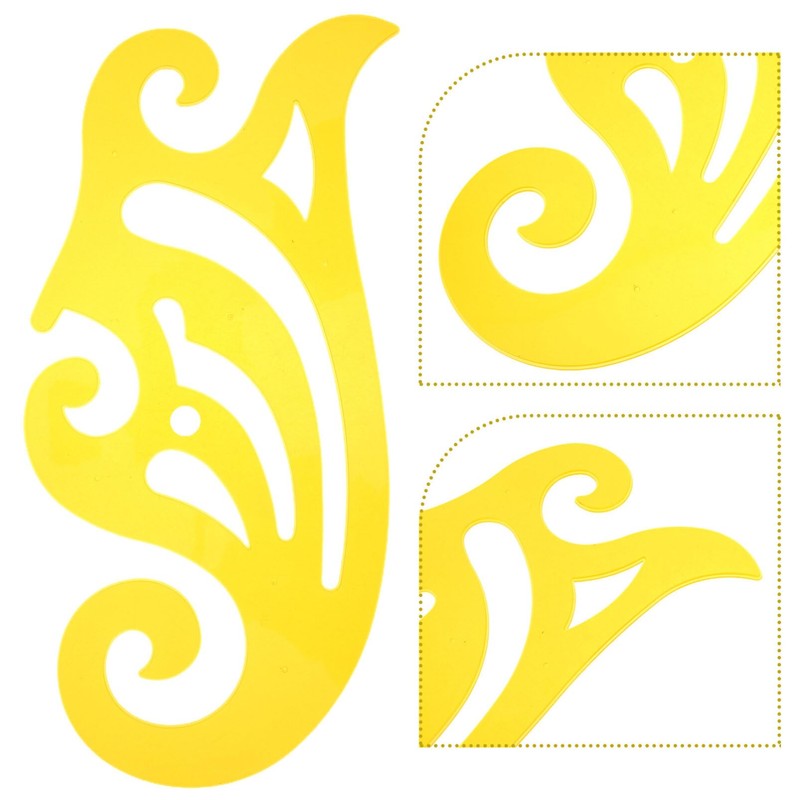 Operitacx Durable Plastic Sewing Ruler French Curve Ruler for Clothing