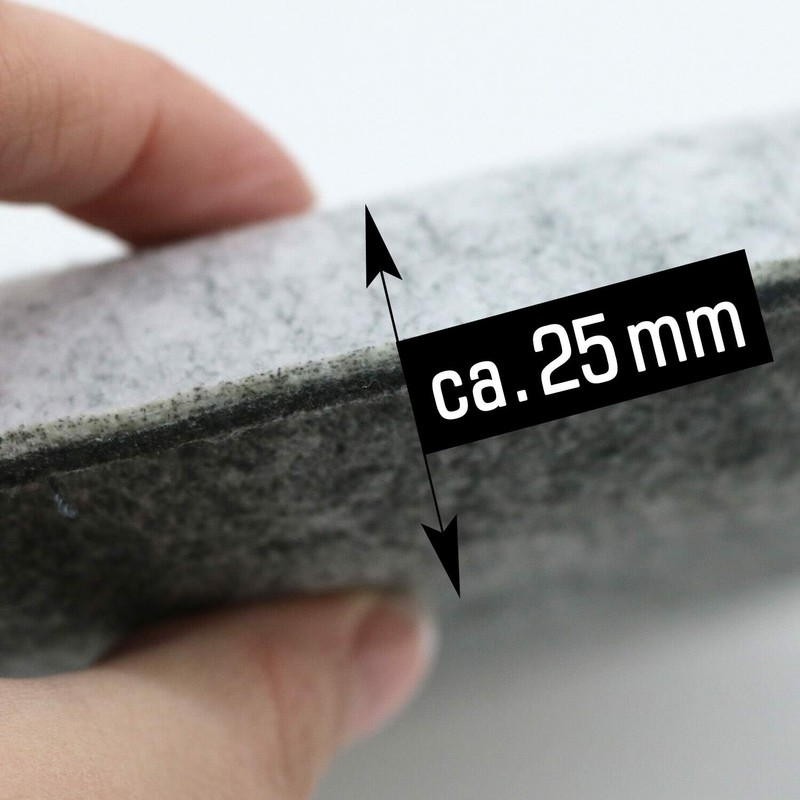 DuneDesign 25mm thick round Felt Cushion for chairs Ø 35cm