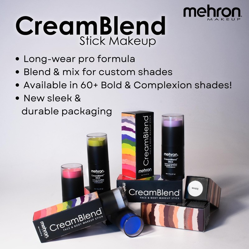 Mehron Makeup CreamBlend Stick | Face Paint, Body Paint, &