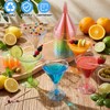 Yungyan 48 Pack 7oz Colored Plastic Martini Glasses with Cocktail