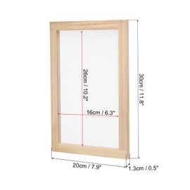 PATIKIL 11.8"x7.9" Wooden Paper Making Screen, Paper Making Mold Frame Papermaking Mould Deckle for DIY Paper Craft Tool Dried Flower Handcraft, Natural Color