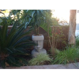 The Tiki Shop Lg. Easter Island (Rapa NUI Moai) Planter (Sandstone)