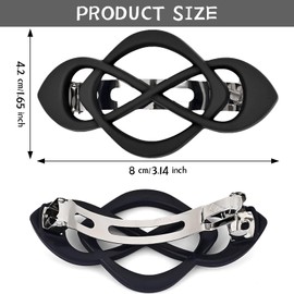 5 Stück flache Haarklammern, hohle, gebogene flache Haarspangen für Damen mit starkem Halt (5 Farben)