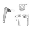 2Pcs Chrome Zinc Alloy Handle Cabinet Cabinet Locks, switchgear, Control