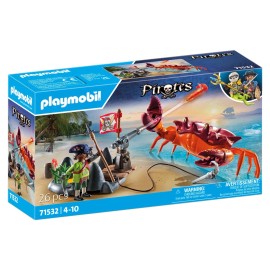 Playmobil Pirate Battle Set With Giant Crab And Accessories For Ages 4 And Up