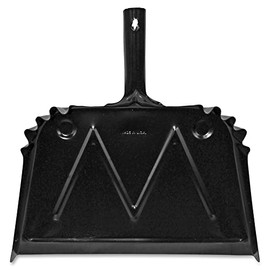 Genuine Joe 16" Heavy-Duty Metal Dustpan, Black, 1 Count