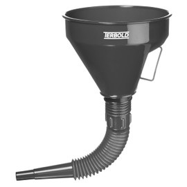 Terbold Automotive Flex Funnel with Hose | Wide Mouth Flexible Oil Funnel for Automotive Use - Gas, Transmission Fluid, Car Fuel, Oil Change (Grey)