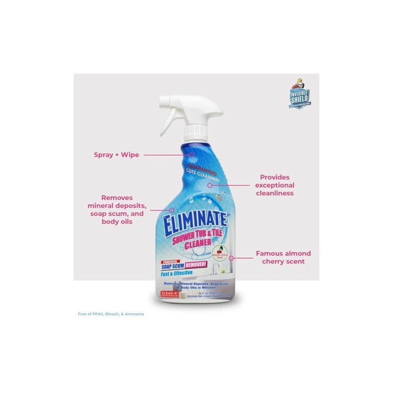 Clean-X Eliminate Shower Tub & Tile Cleaner- 32 fl oz.