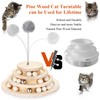 3BAO Large 2-in-1 Wooden cat Toy Tower with Spring cat