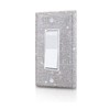 Silver Bling Rhinestones Single Rocker Switch Light Switch Cover Plates