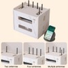 Wooden Router Shelf, Desktop WiFi Router Storage Box Modem Rack