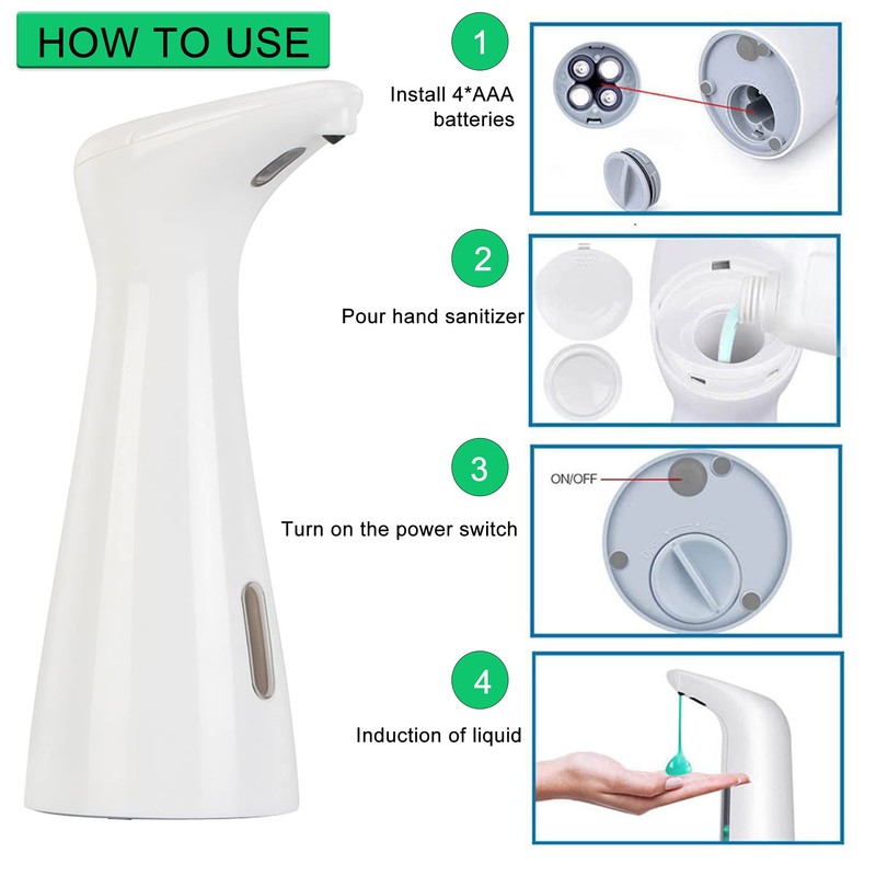 XUBX Automatic Soap Dispenser, Touchless Countertop Liquid Soap Dispensers with
