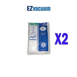 Royal 20 Genuine Royal Type B Metal Upright Vacuum Cleaner Bags - 20 Bags # 2066247001
