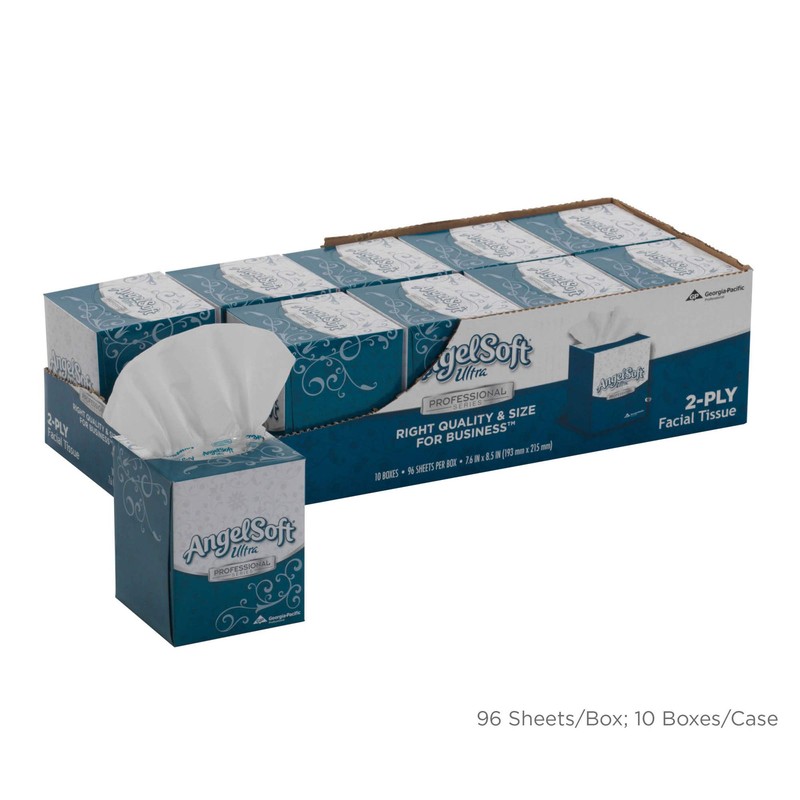 Angel Soft Ultra Professional Series Facial Tissue in Cube Box
