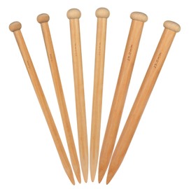 Coopay Hölz Stricknadeln, 3 Paar Jumbo Stricknadeln 15mm, 20mm, 25mm, Klobige Gerade Nadeln für Dickes Garn, Decke, Teppich, Schal und Großes Strickprojekt, Groß Stricknadelset