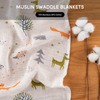 Bunnikins & Clover Muslin Swaddle Blankets for Boys and Girls,