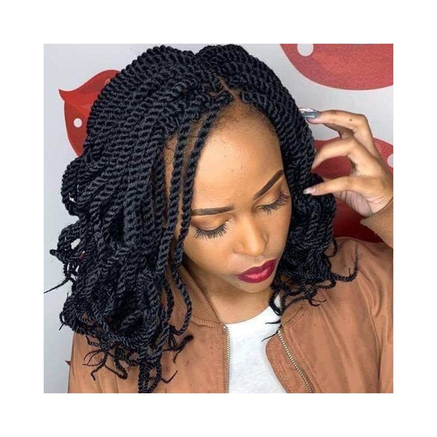 Mscat 10 Inch Senegalese Twist Crochet Hair with Wavy Curly Ends 8 ...
