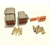 Deutsch DTP 6-Pin Connector Plug Kit 14-12 AWG Gold Contacts DTP04-6P+DTP06