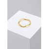 Elli Minimal Geo 0611642116 Ring Waves 925 Silver Gold-Plated, Facet