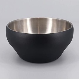Stainless Steel Double-wall Vacuum Insulated Bowl, 24 oz, Perfect bowls for serving ice cream, hot soup, or queso (1 Pack, Black)