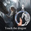 LUHE Dragon Necklace for Women Sterling Silver Women and Dragon