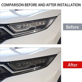 Agulier Compatible with 20% Light Smoke Headlight Vinyl Tint Film Pre-Cut Overlay Wrap Cover for Honda CRV 2017-2021,Exterior Accessories