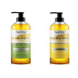 PHATOIL PHATOIL Vanilla Body Oil & Ylang Ylang Body Oil 260ML, Premium Body Oil for Moisturizing Skin