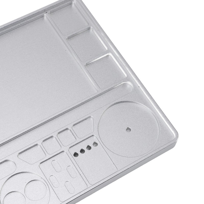 Watch Movement Repair Box Aluminum Alloy Storage Tray with Acrylic