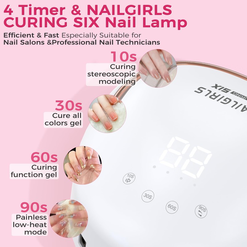 UV Nail Lamp NAILGIRLS Professional Nail Lamp Salon Fast Dryer