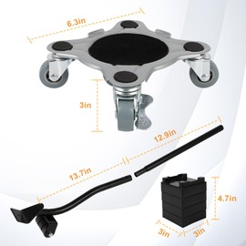 4 Pack Furniture Dolly, Furniture Movers with 5 360° Rotatable Wheels, Premium Carbon Steel Panel Moving Dolly, Furniture Lifter Mover Tool Set Perfect for Heavy Duty Furniture, Max Load 3086LBS