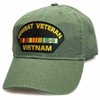 Combat Veteran Vietnam Hat 3 Ribbons Vintage O.D. Olive Drab