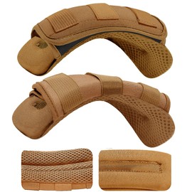 ZINMARK 2-Pack Shoulder Pad Ultra-Thick Tactical Vest Cushion for Laptop Bags, Messenger Bags, Briefcase Bags, Luggage Bags, Tool Bags, Travel Bags and Most Bags, Khaki