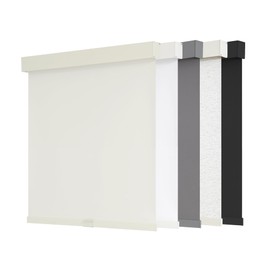 AOSKY 100% Blackout Roller Shades Cordless Blinds for Windows, Free-Stop Shades with Valance, Thermal Insulated Fabric, UV Protection, Natural Woven Blinds for Home and Office (20" W x 72" H, Ivory)