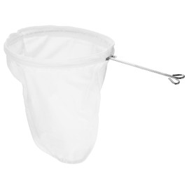 uxcell 1 Pcs Cloth Coffee Filter Bags, Coffee Sock Filter, Reusable Coffee Strainer with Double Hook Steel Ring Handle, Large, White