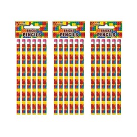 Pack Of 6 Brick Pencils With Eraser