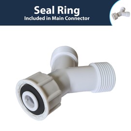 Pipestation Double Appliance Washing Machine Y Connector | BSP 3/4” | Tap Manifold Splitter | Twin Hose Washing Machine Pipe Connector | Twin Appliance Water Feed Splitter | Double Hose Y Connection