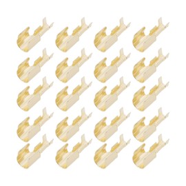 EMSea 50pcs 6x30mm Glass Fuse Holder Clips Connectors Brass Fuse Holder Button Contact Brass Fuse Holder Clip for Car 6x30mm 6x33mm Glass Fuse