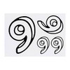 4 x 'Number 9' Temporary Tattoos - Water Resistant, Skin-Safe,