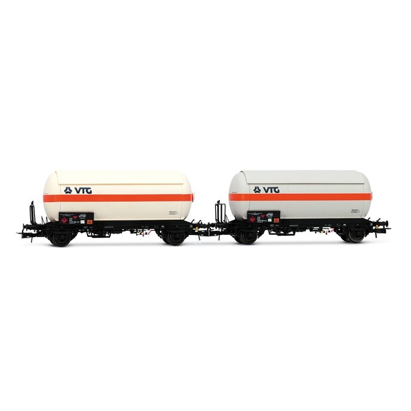 Rivarossi HR6619 DB, 2-unit set of 2-axle gas tank wagons