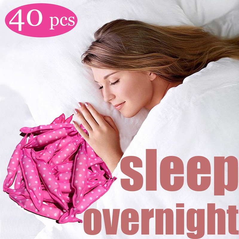 40Pcs Soft Curlers To Sleep In Overnight Hair Rolllers Curlers